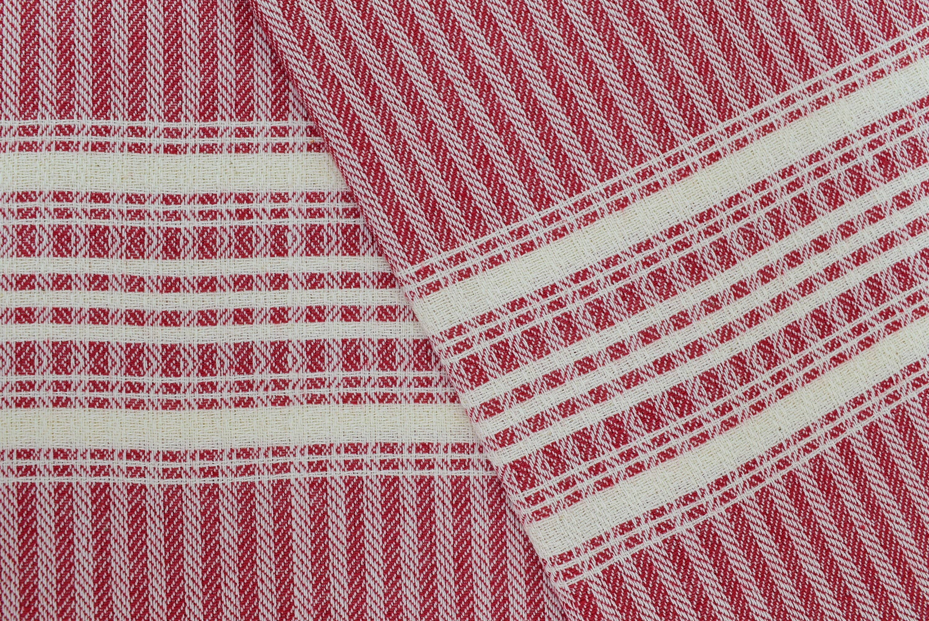 Organic Turkish Towels - Wholesale Tea Towel - Soft Kitchen Towel, Red Tea Towel, Dish Towel 20x405