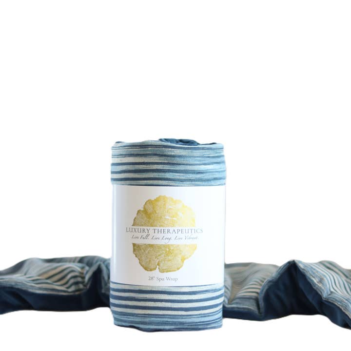 Heatable Therapy Spa Wrap- Leeds Navy for wholesale by Luxury Therapeutics