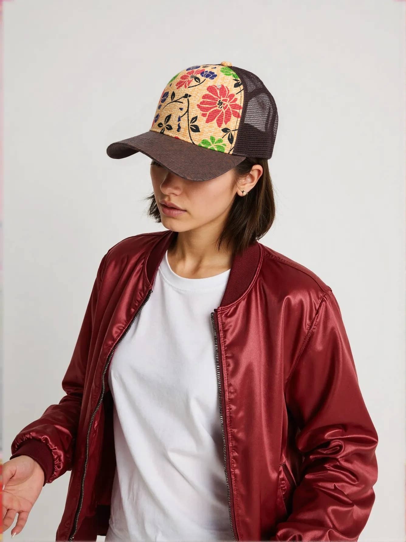 ACCITY - Wholesale Trucker Hat - Unisex - Printed Straw Mesh Baseball Cap, Summer Unisex_CWAH16287