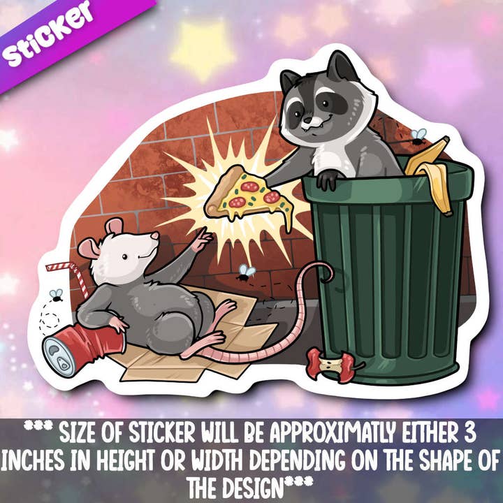 Vaskebjørn og Possum Pizza for engroshandel hos Mega Kawaii Cuties