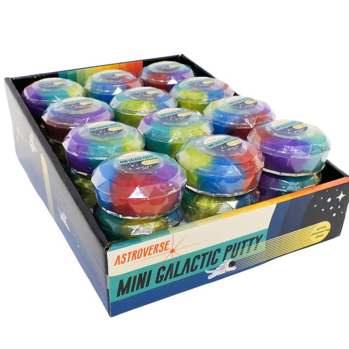 Astroverse Mini Galactic Putty, Reusable, Shimmering Slime for wholesale by Toysmith