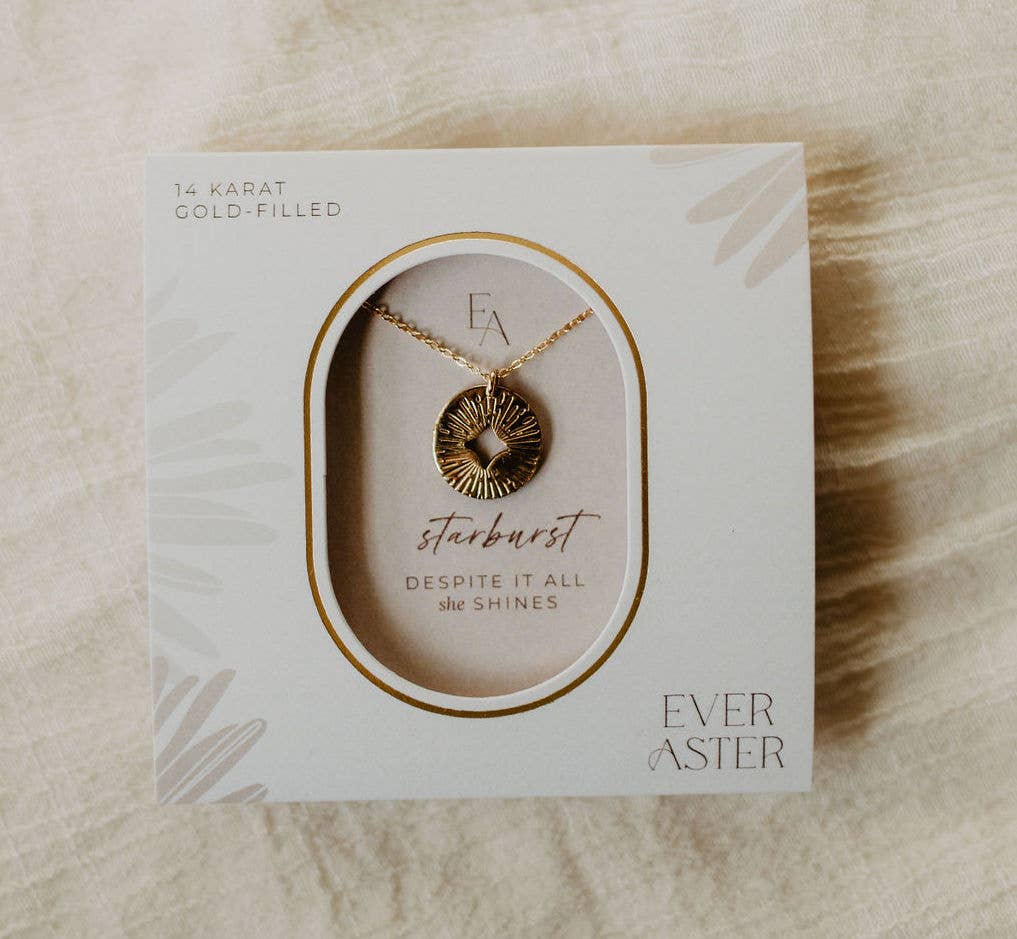 Ever Aster - Wholesale Pendant/Charm Necklace - Starburst Textured Necklace1