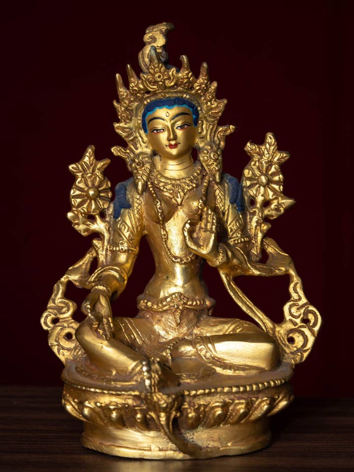 Statua verde placcata in oro per la vendita all'ingrosso da parte di Lucky Thanka