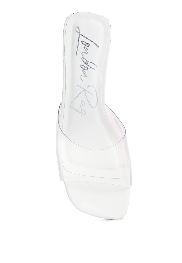 Rag Company - Wholesale Low Heels - Women's - Eugnie Clear Straps Block Heel Sandals8