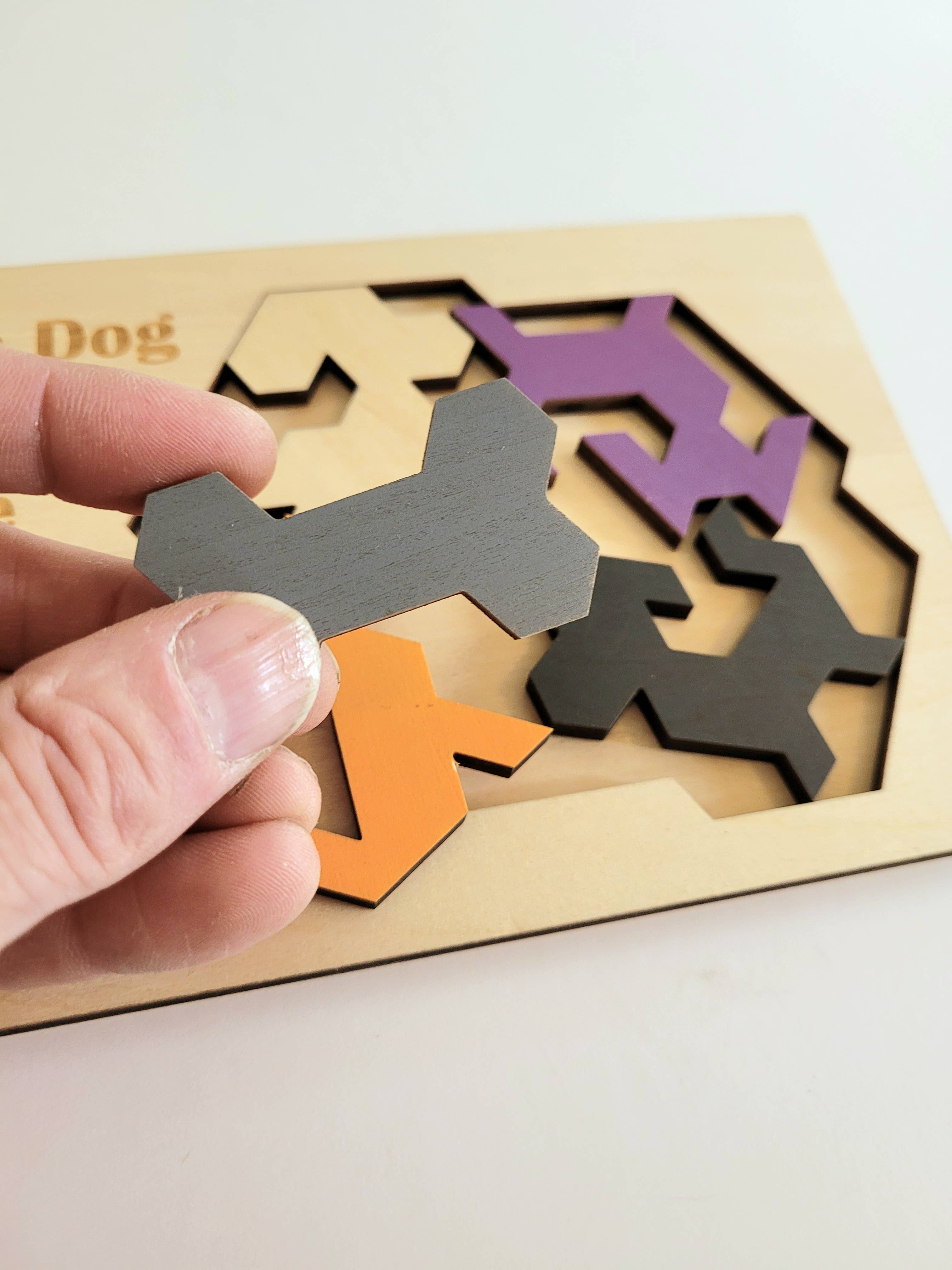 Palmetto Puzzle Works - Wholesale Puzzle - Adult - Give a Dog a Bone Wooden Brainteaser Puzzle2