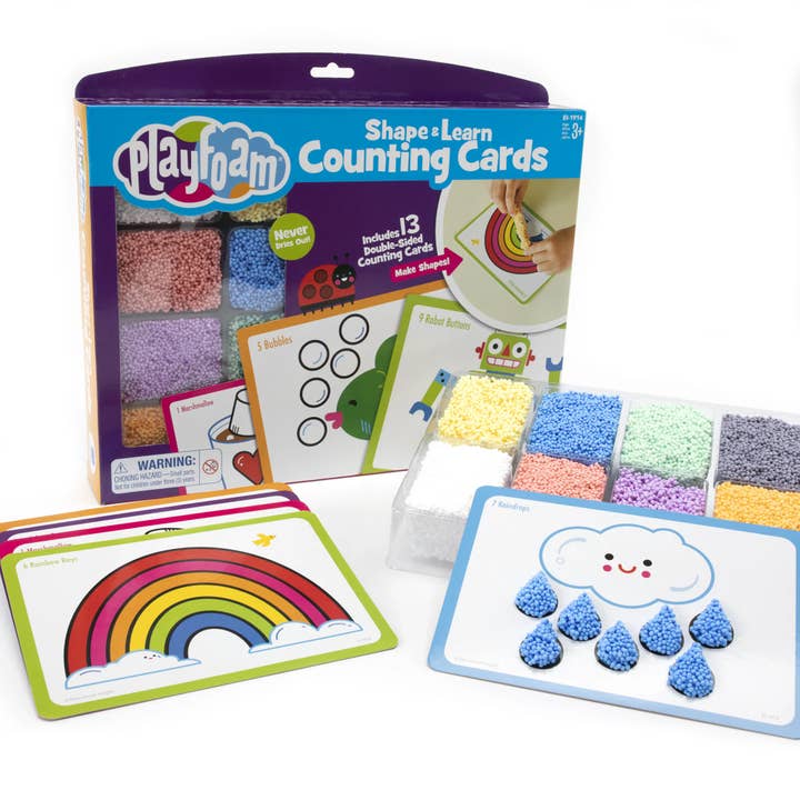 Playfoam® Shape & Learn Counting Cards for wholesale by Learning Resources