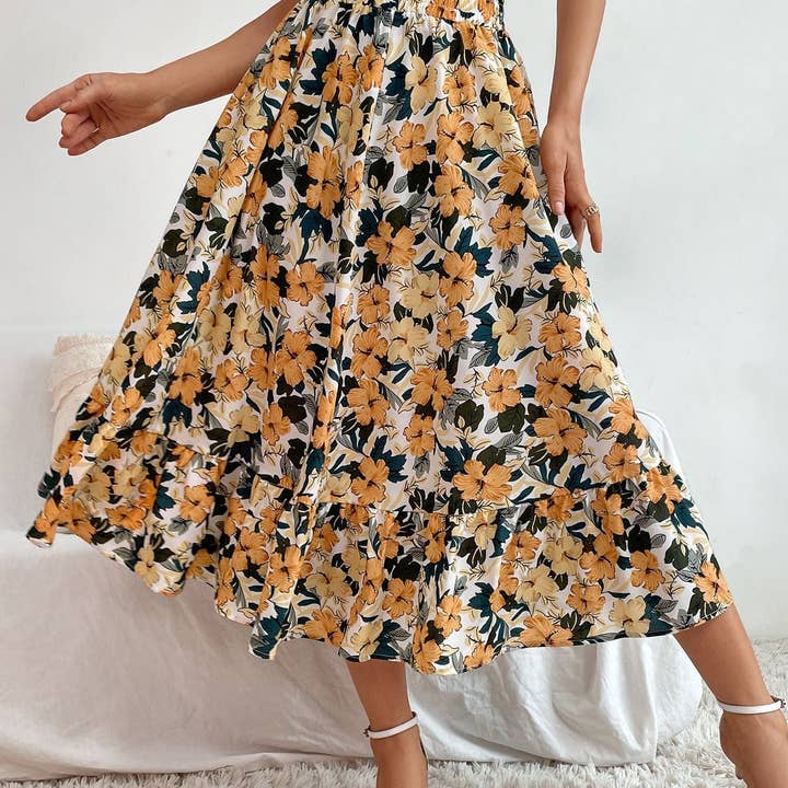 Masyal - Wholesale Skirt - Women's - Women's Leopard Print Mid-Length Slim A-Line Skirt