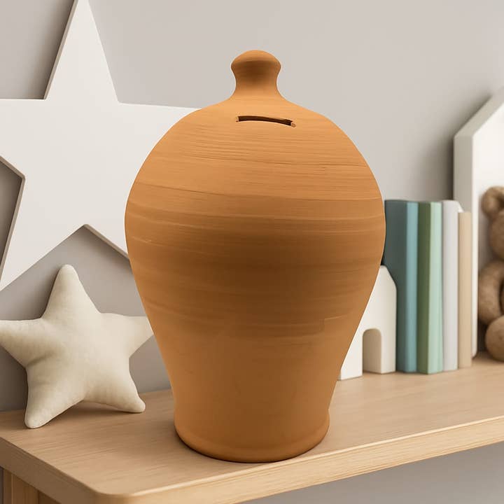 Vintage Retro Handmade Terracotta Piggy Bank and other Purchase Wholesale complementos etnicos. Free Returns & Net 60 Terms on Faire trending on Faire.