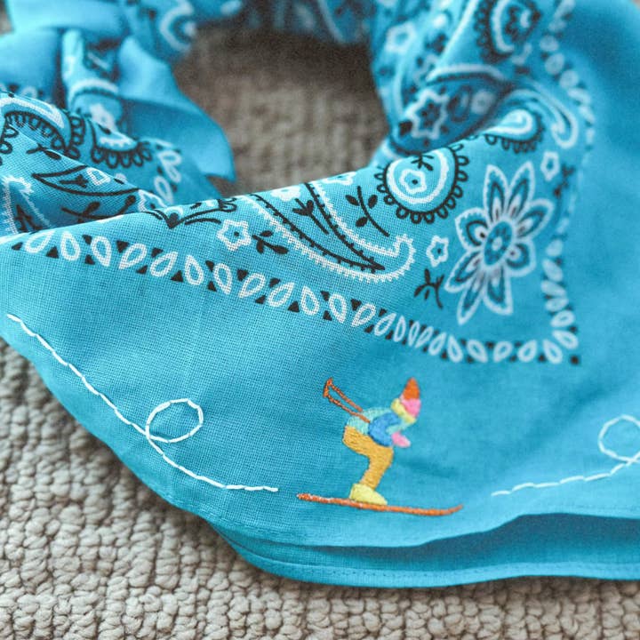 Little Lamb Designs - Wholesale Bandana - Unisex - Embroidered skier bandana | skiing accessories | apres ski