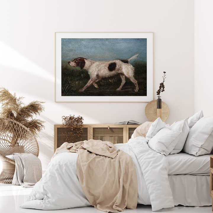 Sugar & Canvas - Wholesale Art Print - Vintage Dog Painting La Gousse Animal Art Print VP1846