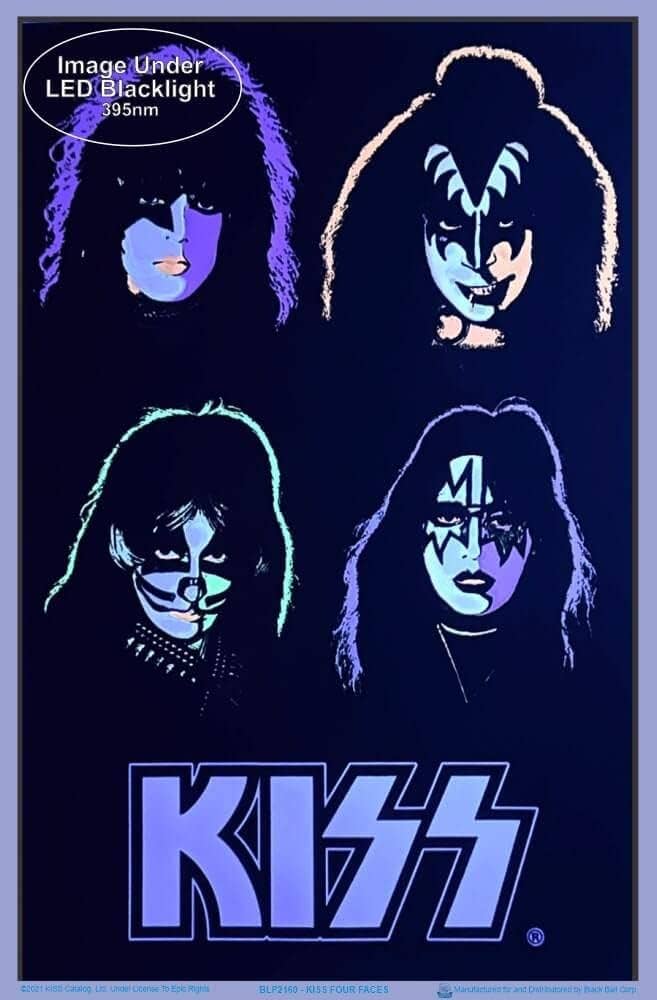 Scorpio Posters - Wholesale Poster - Kiss Four Faces Blacklight Poster - 23" x 35"1