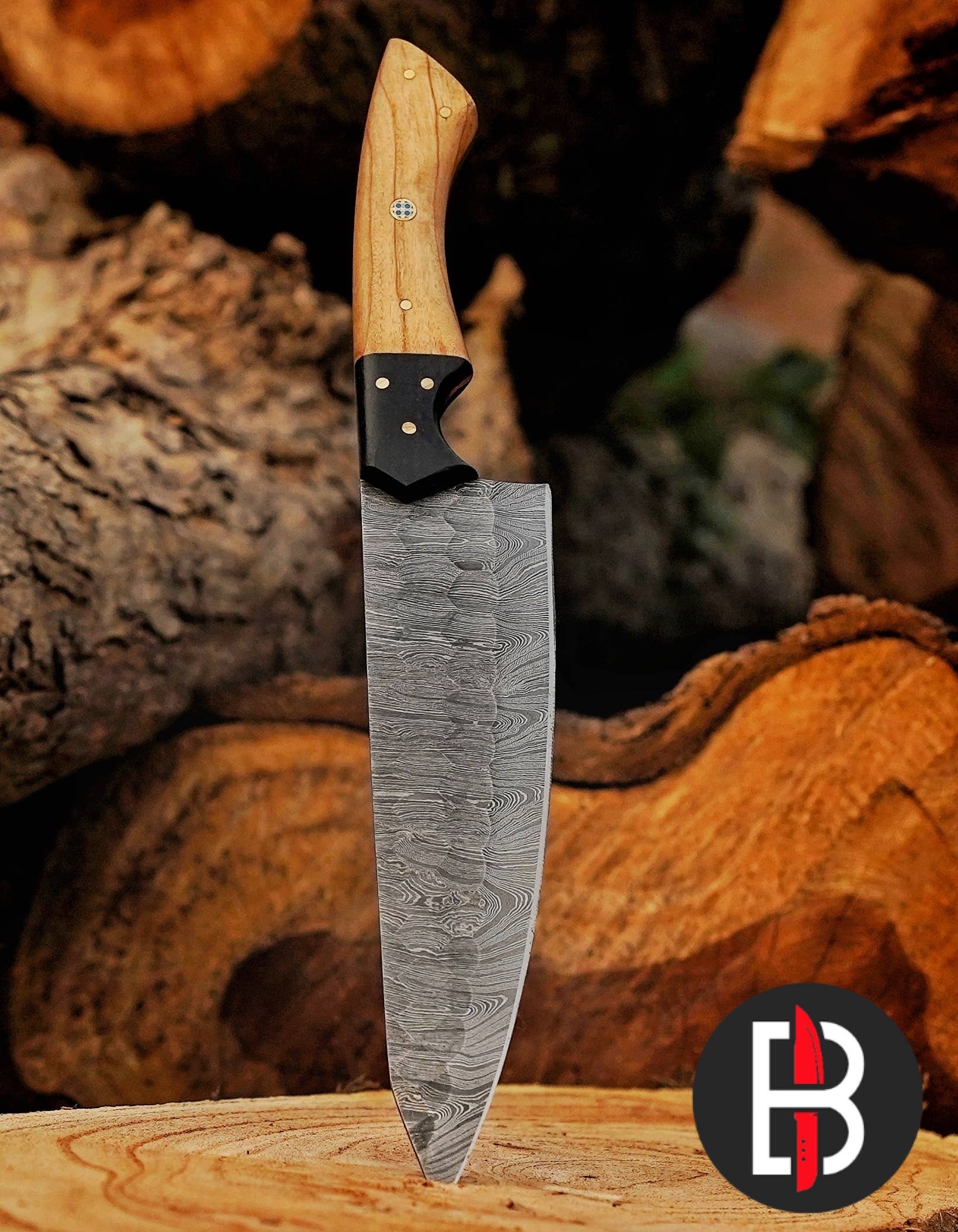 Bravohandicrafts – wholesale Kökskniv – Damaskusstål Kockkniv Nödvändig Kökskniv Handgjord.4