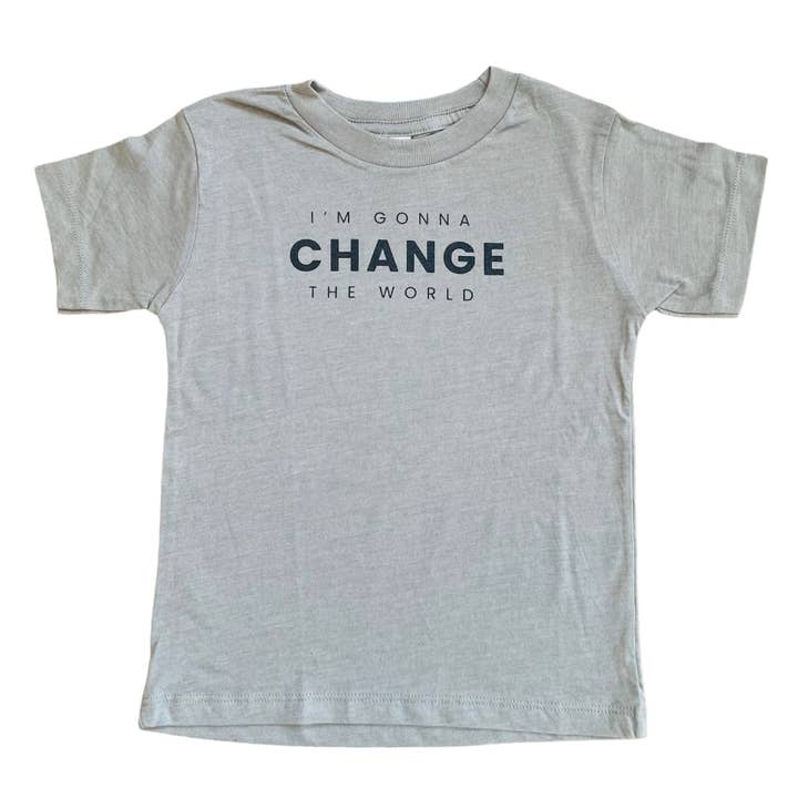 Kleinkinder-T-Shirt | Taupe/Grau für den Großhandel von Beautifully Made Fair Trade