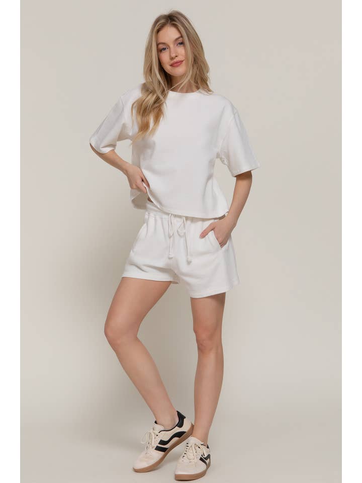 Active Basic | Active USA - Wholesale Lounge Shorts - Women's - Garment Washed Terry Shorts14