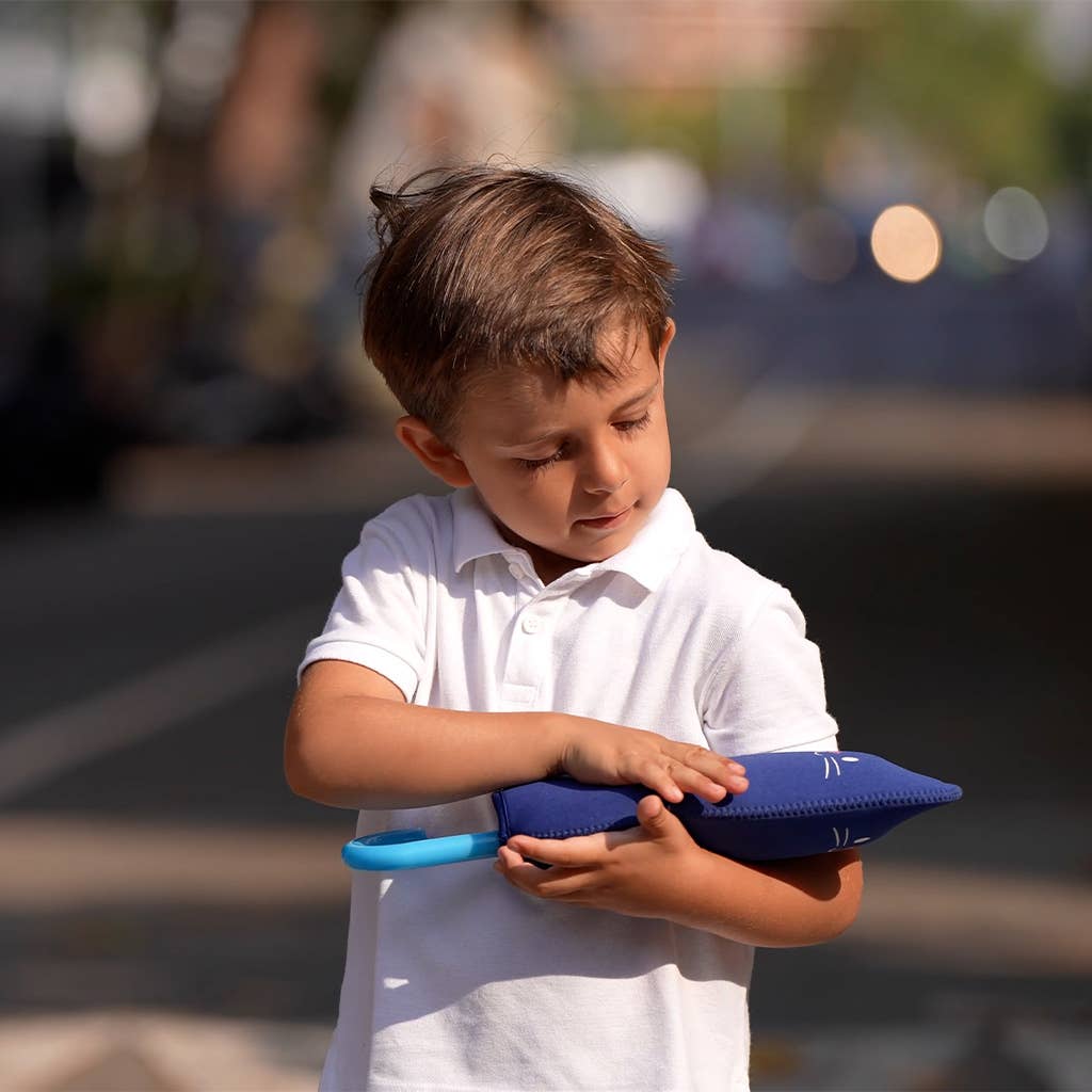 Balvi – Guarda-chuva – Criança por atacado – Guarda-chuva infantil azul Meowmbrella com capa de neoprene em formato de gato, nylon8