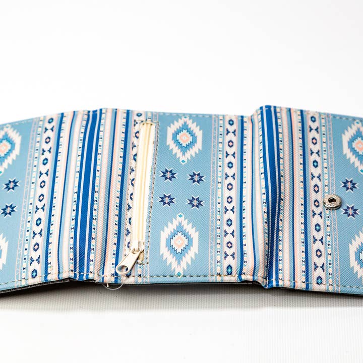 Flag Matrix Inc - Wholesale Wallet - Women's - Myka 5″ Tri-fold Native Wallet7