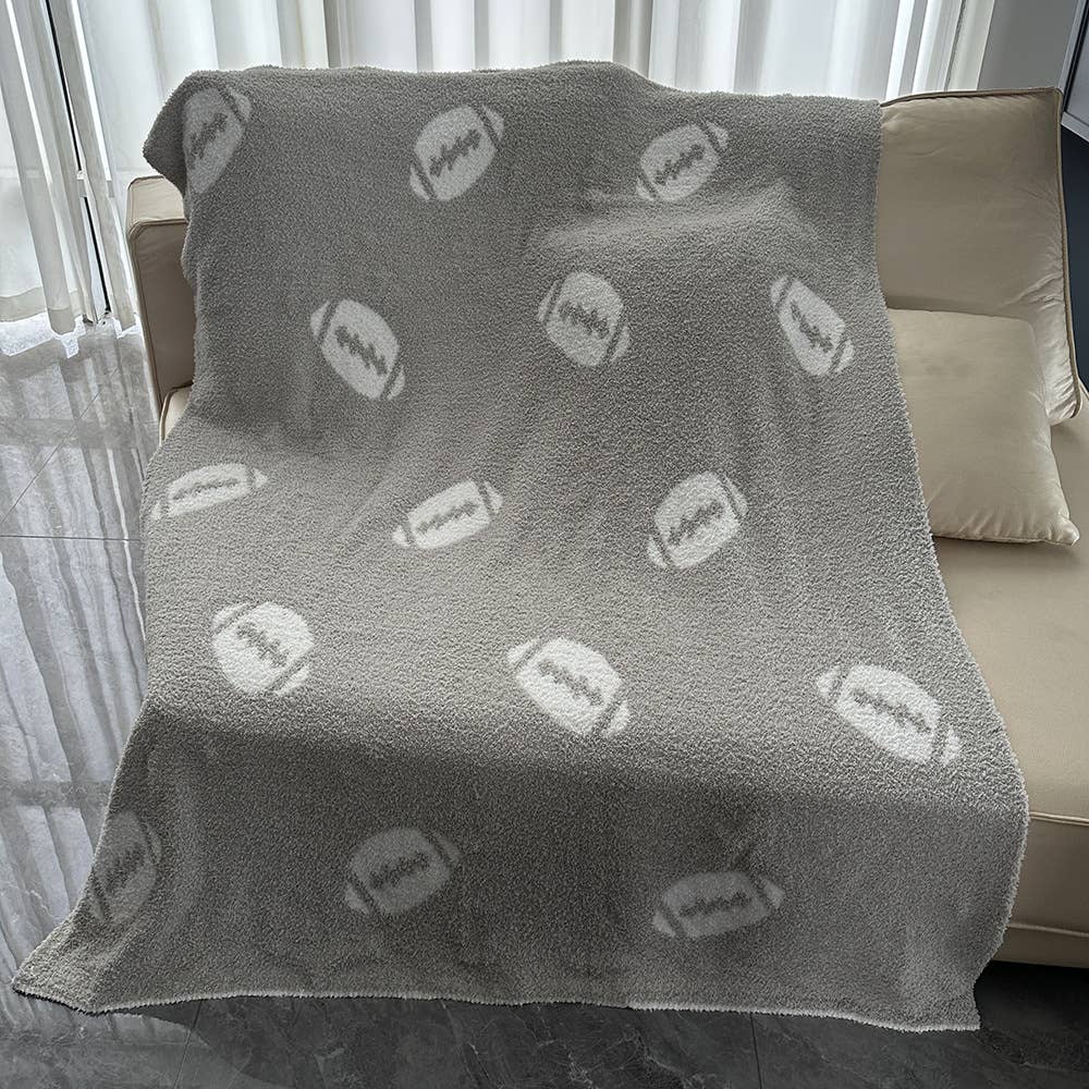 HIDDENBRAND - Wholesale Throw Blanket - football soft cozy knit sofa flannel throw blanket3