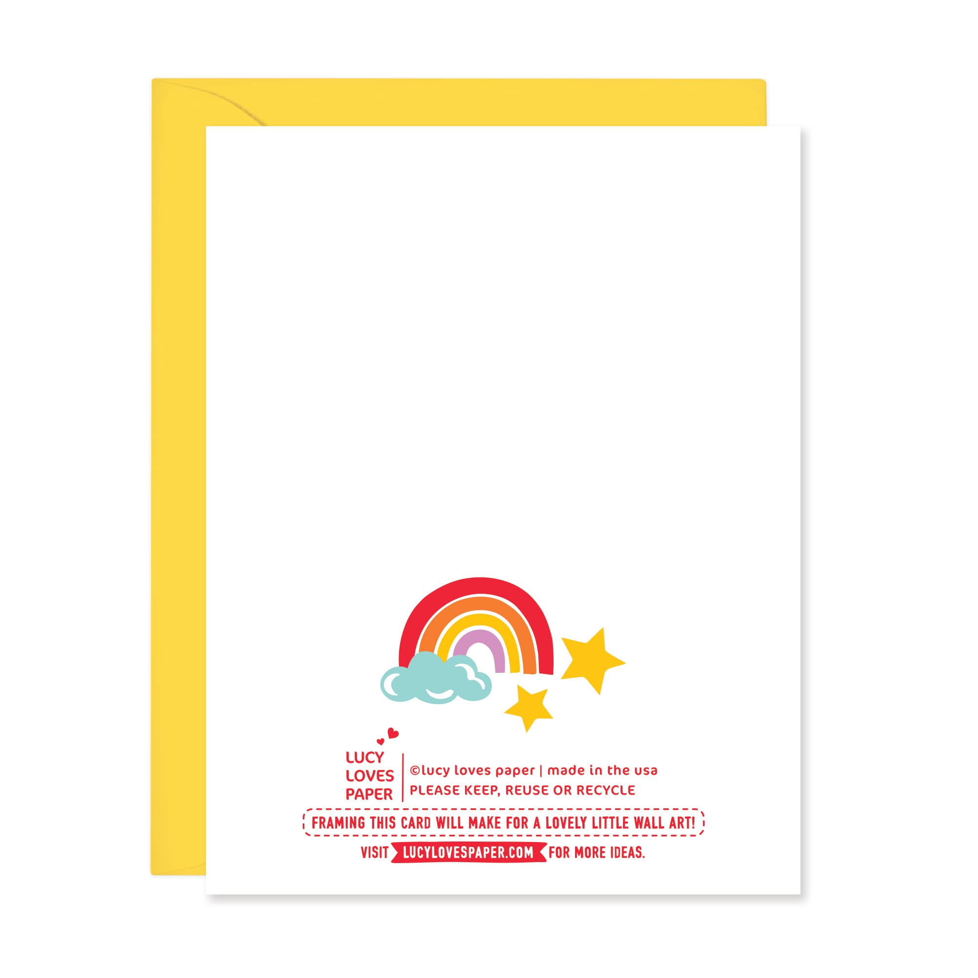 Lucy Loves Paper - Wholesale Baby Card - Fabulous Parents | Rainbow New Baby Card (A2)1