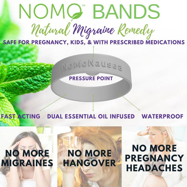 NoMo Nausea - Venta al por mayor Muñequeras - NoMo - Banda para migraña2