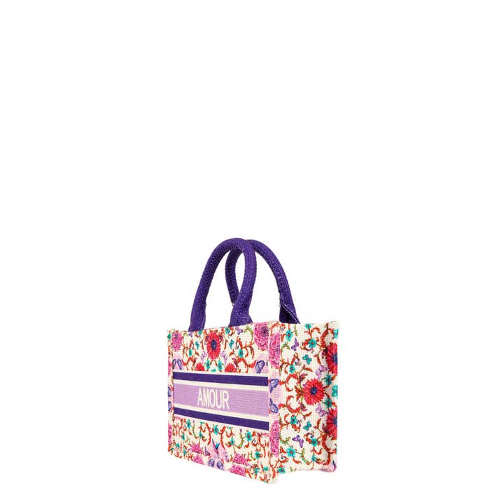 anbfashion - Wholesale Tote Bag - Women's - AMOUR FLOWER OBLIQUE BOOK SMALL TOTE BAG 22426
