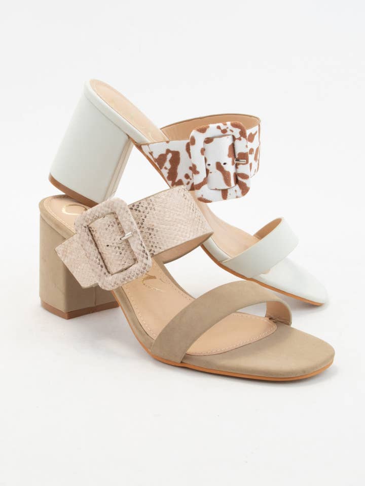 OFF WHITE SALLY DOUBLE STRAP SLIP-ON STYLE BLOCK HEEL SANDAL for wholesale on Faire5