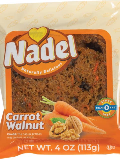 Carrot Cake, 24/4oz Grab&Go Bread slices for wholesale by Nadel - Naturally Delicious