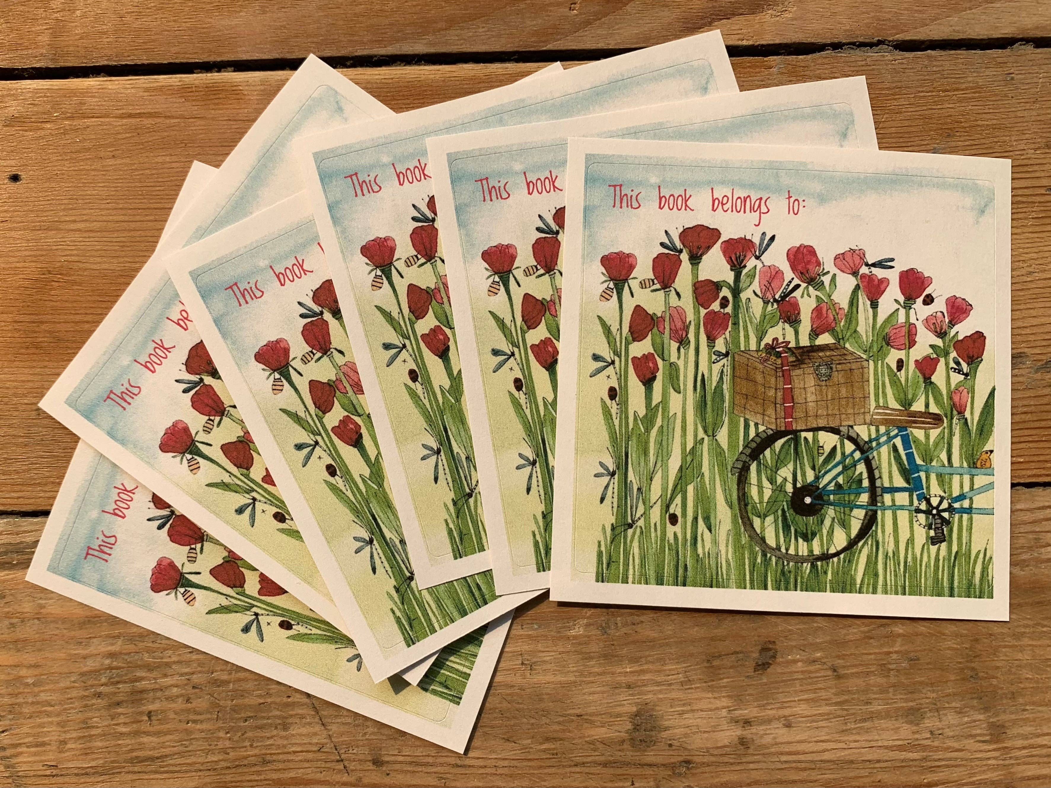 Elle Bee Art Studio - Wholesale Book Plate - Bookplates - Set of 6 - Picnic1
