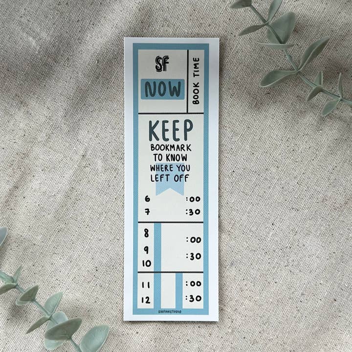 Blue San Francisco Public Transit Bookmark for wholesale by Sik Fan Studio