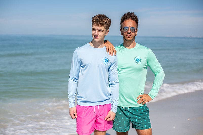 Sun Drunk - Wholesale Rashguard - Men's - UPF 50+ Sun Shirt- Poseidon Mint4