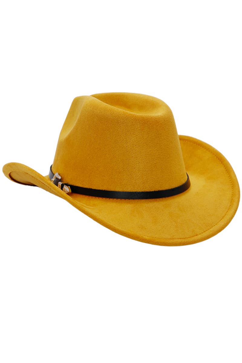 Cap Zone – Engroshandel Cowboyhat - Unisex – Western spænde bælte imiteret nubuck ruskind cowboyhat15