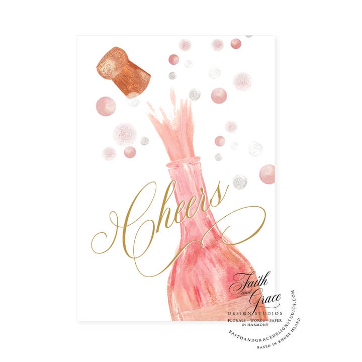 Faith and Grace Design Studios - Wholesale Congratulations Card - Champagne. Corks. and Cheers.0