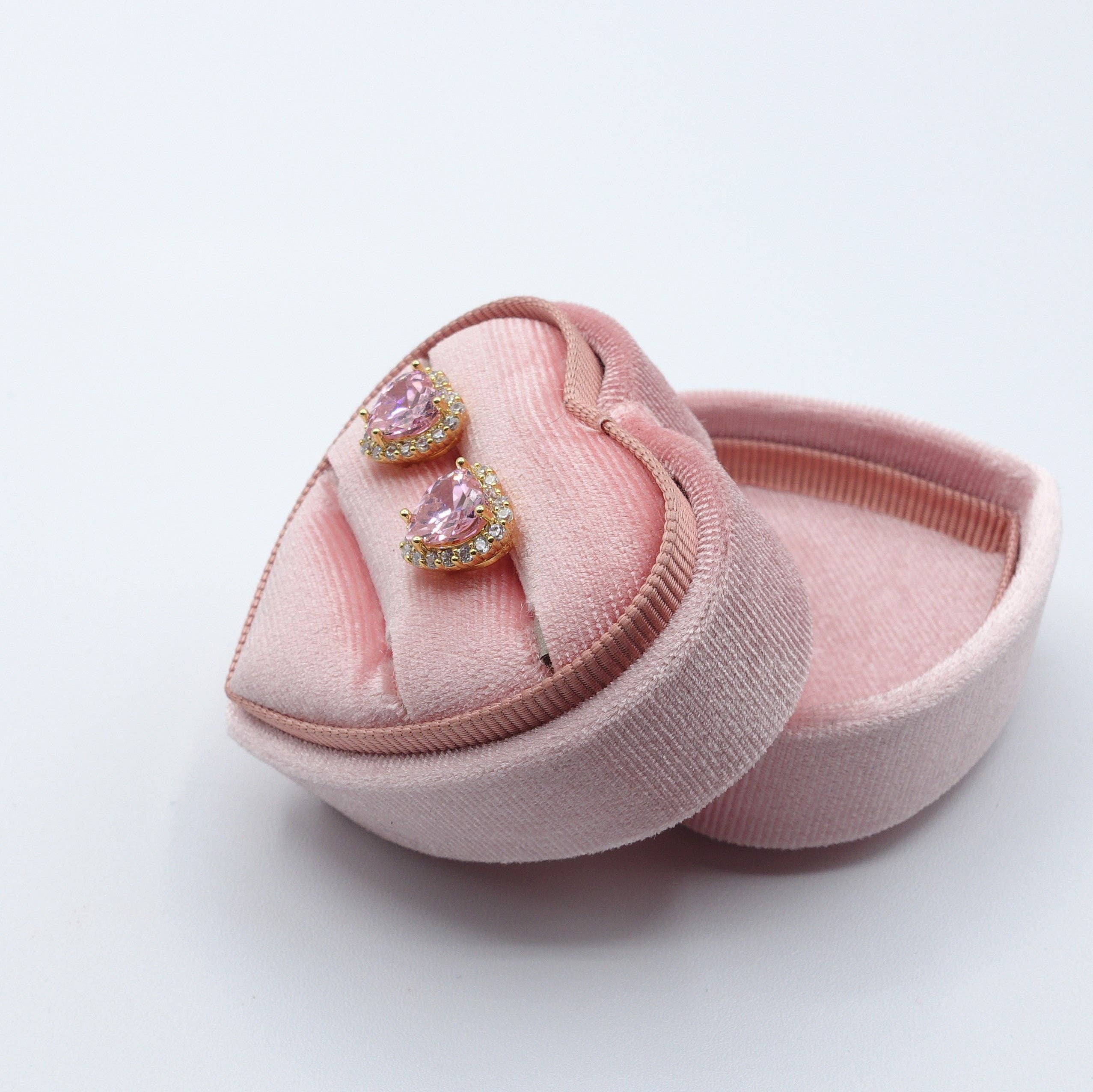 Daemon srls - Wholesale Stud/Post Earrings - DIANA ~Orecchini a bottone con cubic zirconia a forma di cuore30