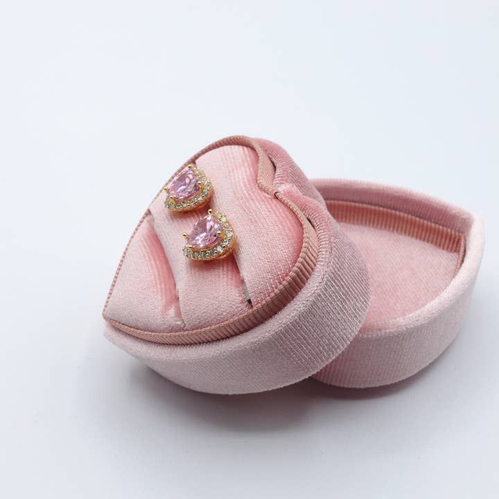 Daemon srls - Wholesale Stud/Post Earrings - DIANA ~Orecchini a bottone con cubic zirconia a forma di cuore30