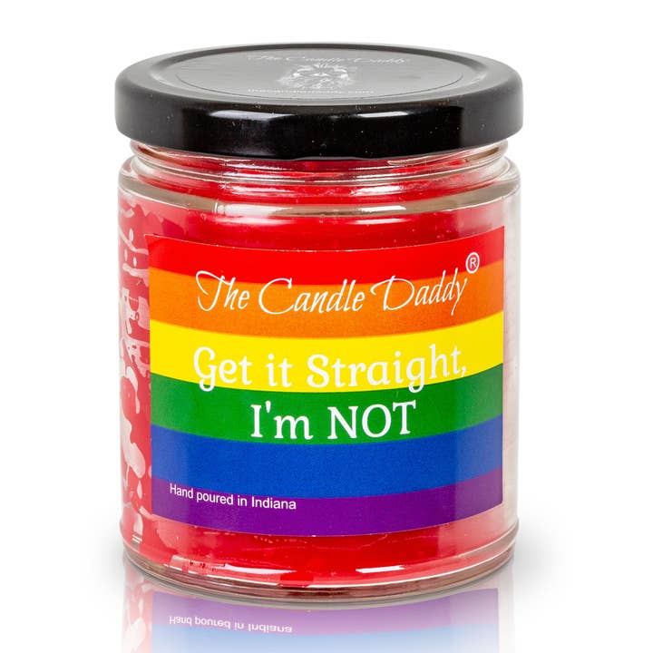 Get It Straight..I'm Not - LGBTQ+ Pride - Jar Candle for wholesale by The Candle Daddy