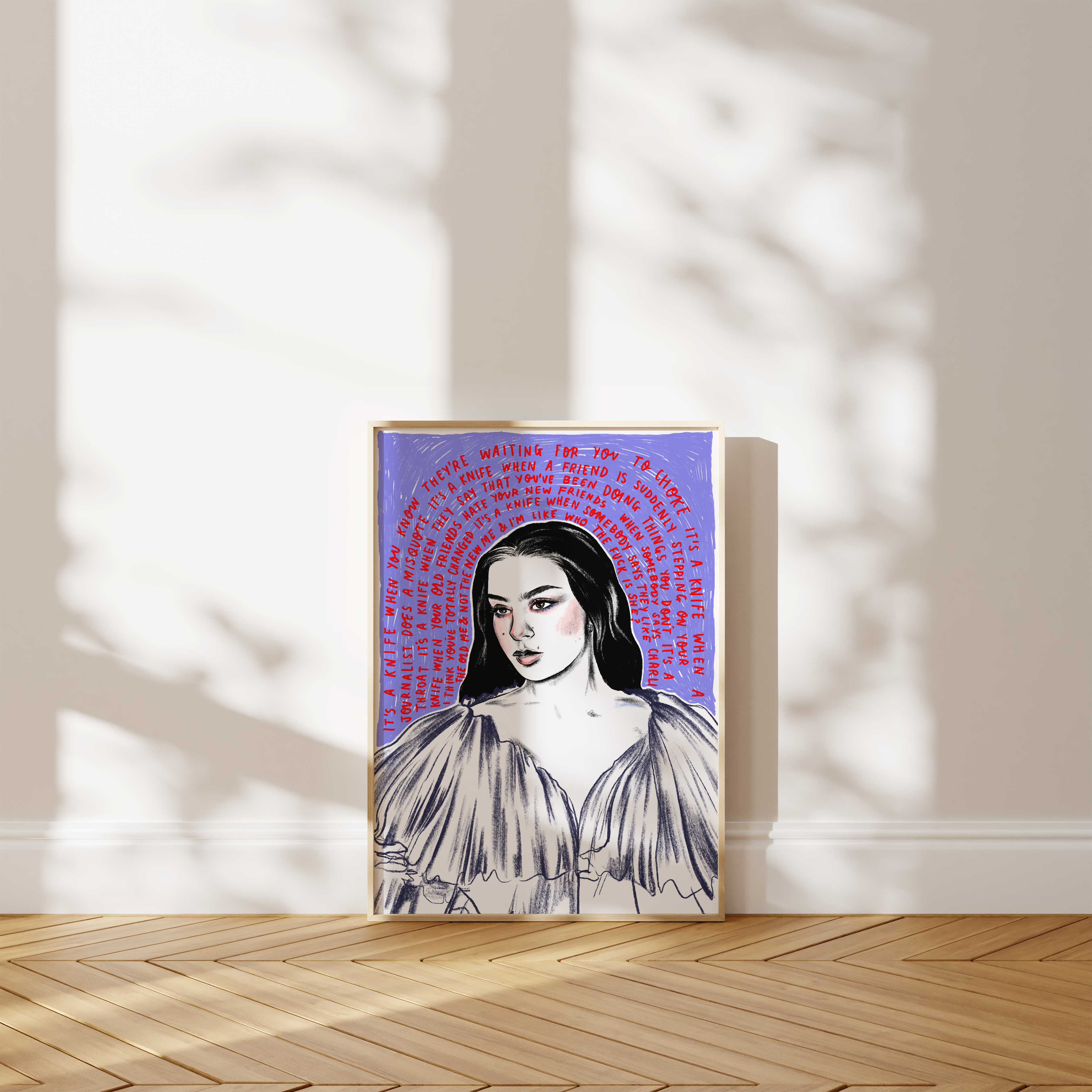 Spilt Milk Press – wholesale Art print – Charli xcx 'sympathy is a knife' A4 art print0