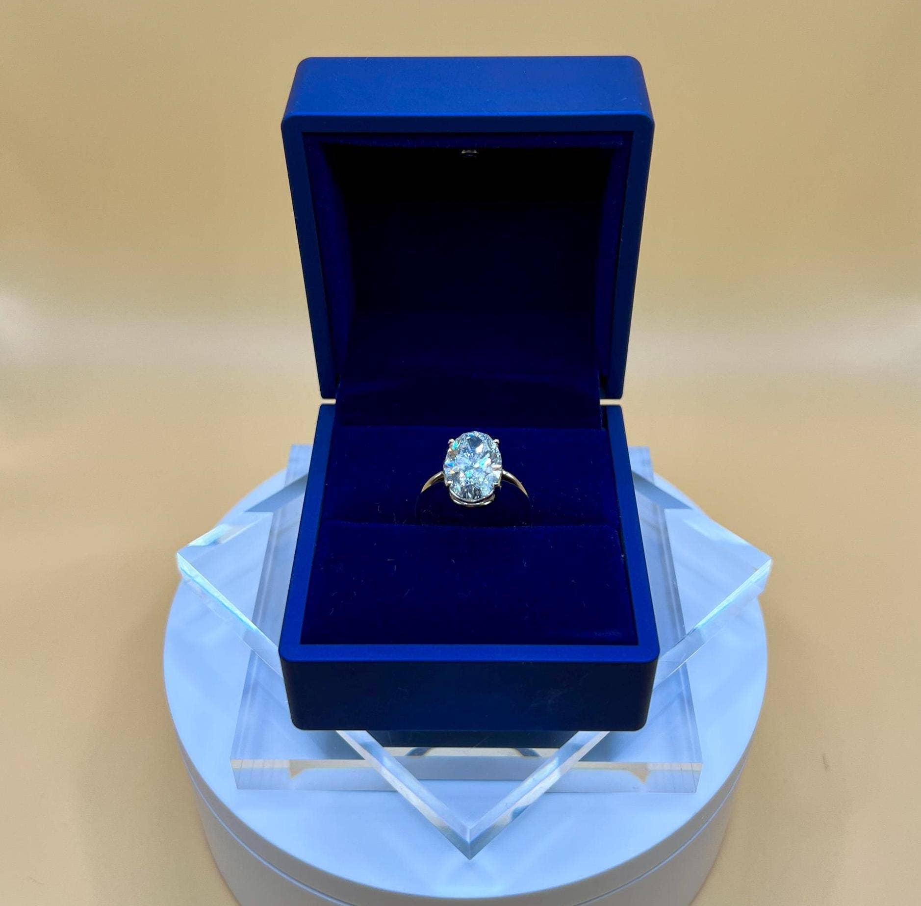 Elegant Jewels LLC - Wholesale Engagement Ring - 5 CT Oval Lab Grown Diamond 14K Gold Solitaire Ring3