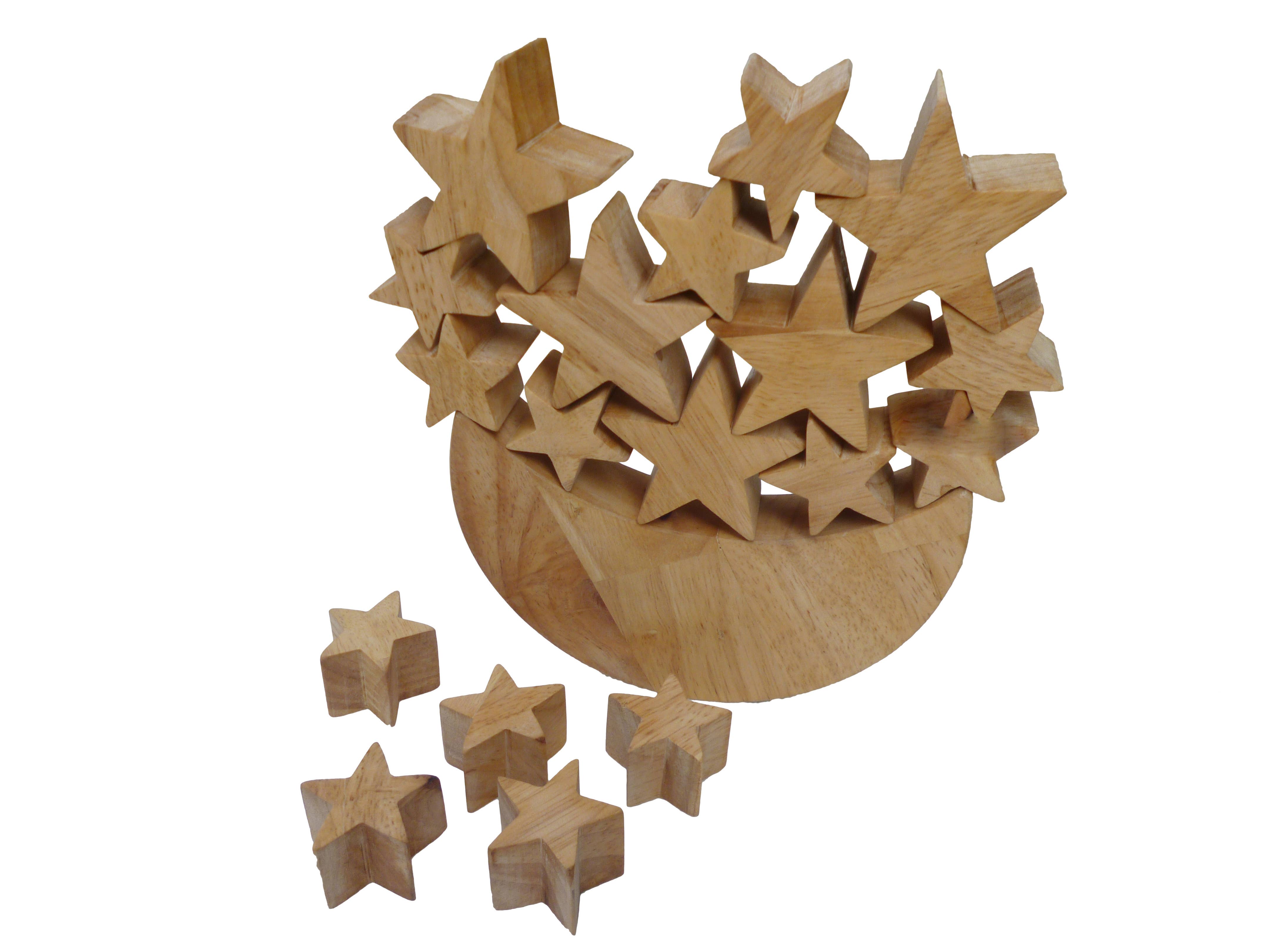Q Toys - Vente Jouet en bois – enfant - Jeu d'équilibre entre lune et étoile1