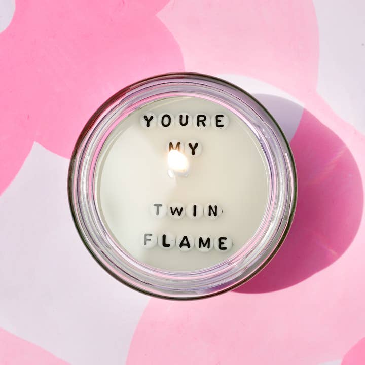 Hoadys - Wholesale Jar/Filled Candle - Hidden Message Candle - You're My Twin Flame