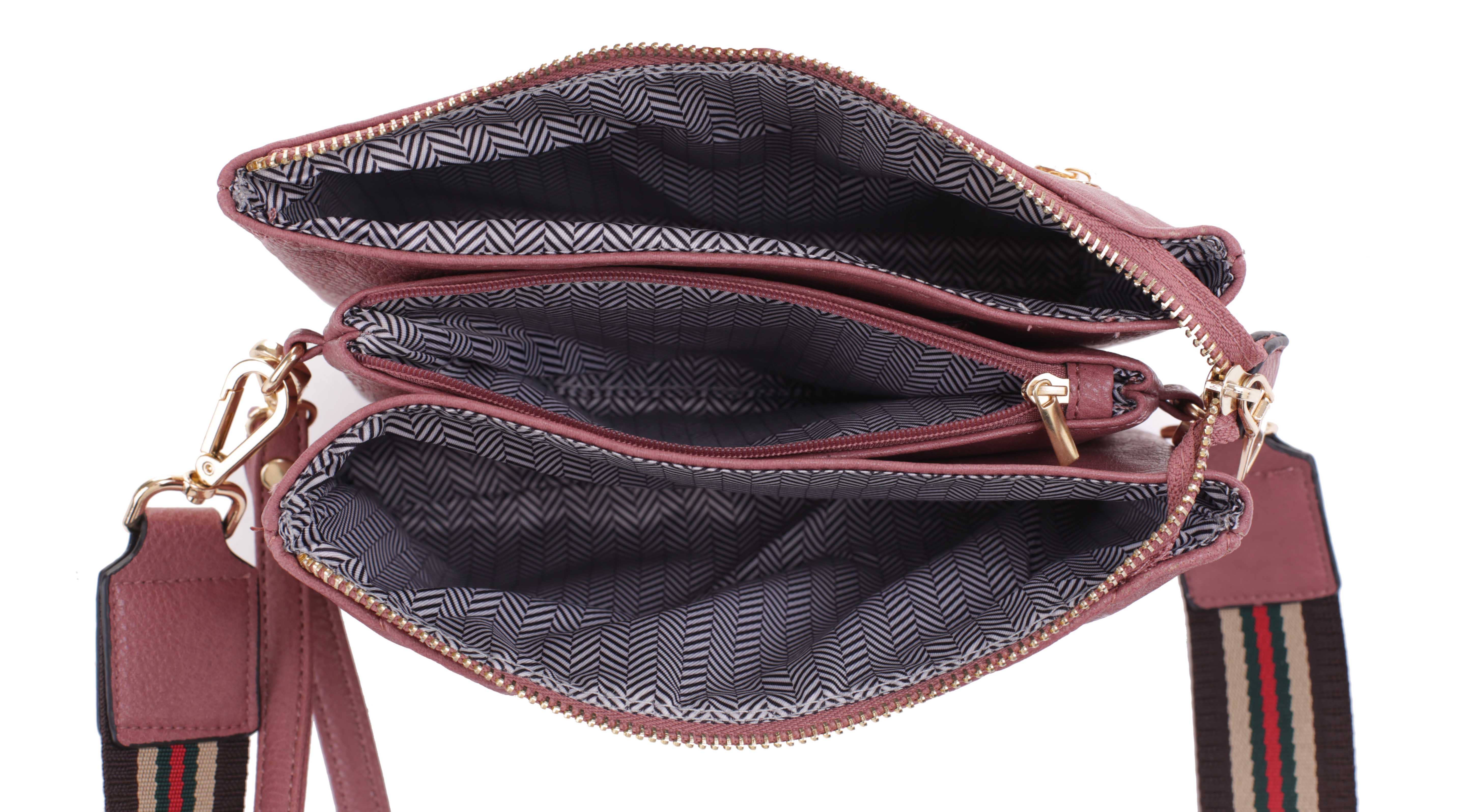 Isabelle Handbags - Vente Sac à bandoulière – femme - CVS20245 Sac bandoulière matelassé en chevrons avec sangle en toile3