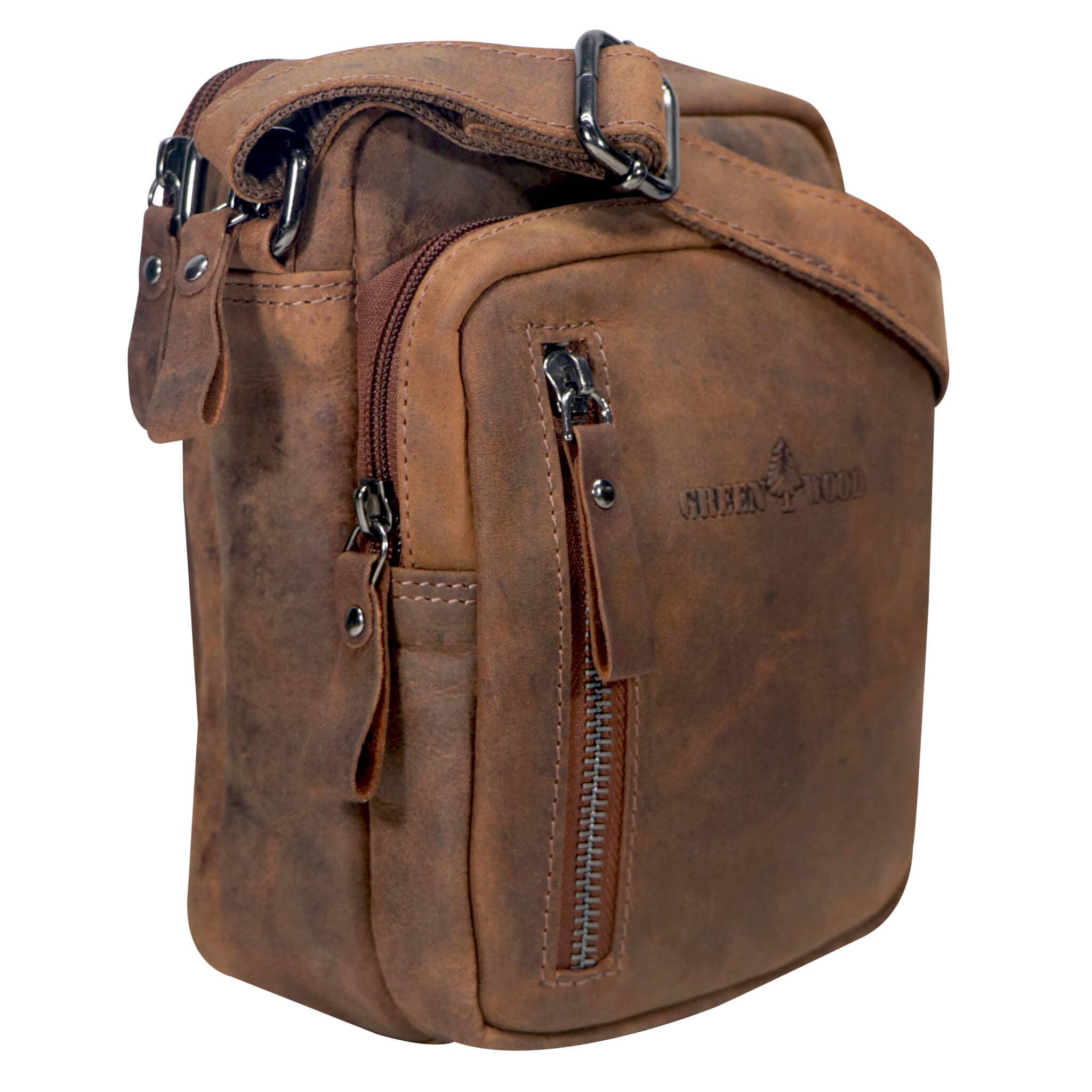 Greenwood – Engroshandel Crossbodytaske – unisex – Nili lille skuldertaske med flere rum Crossbody taske læder6