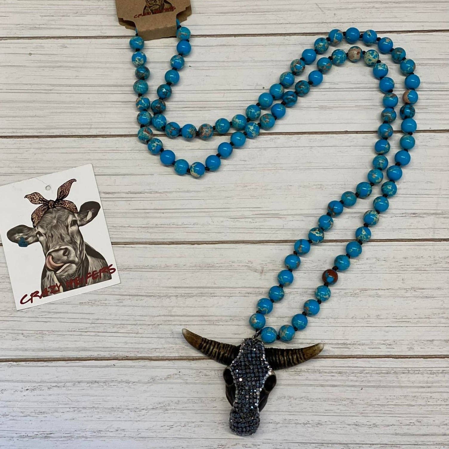 Crazy Heifers Wholesale - Wholesale Pendant/Charm Necklace - Steer Head Necklace NEW Colors3
