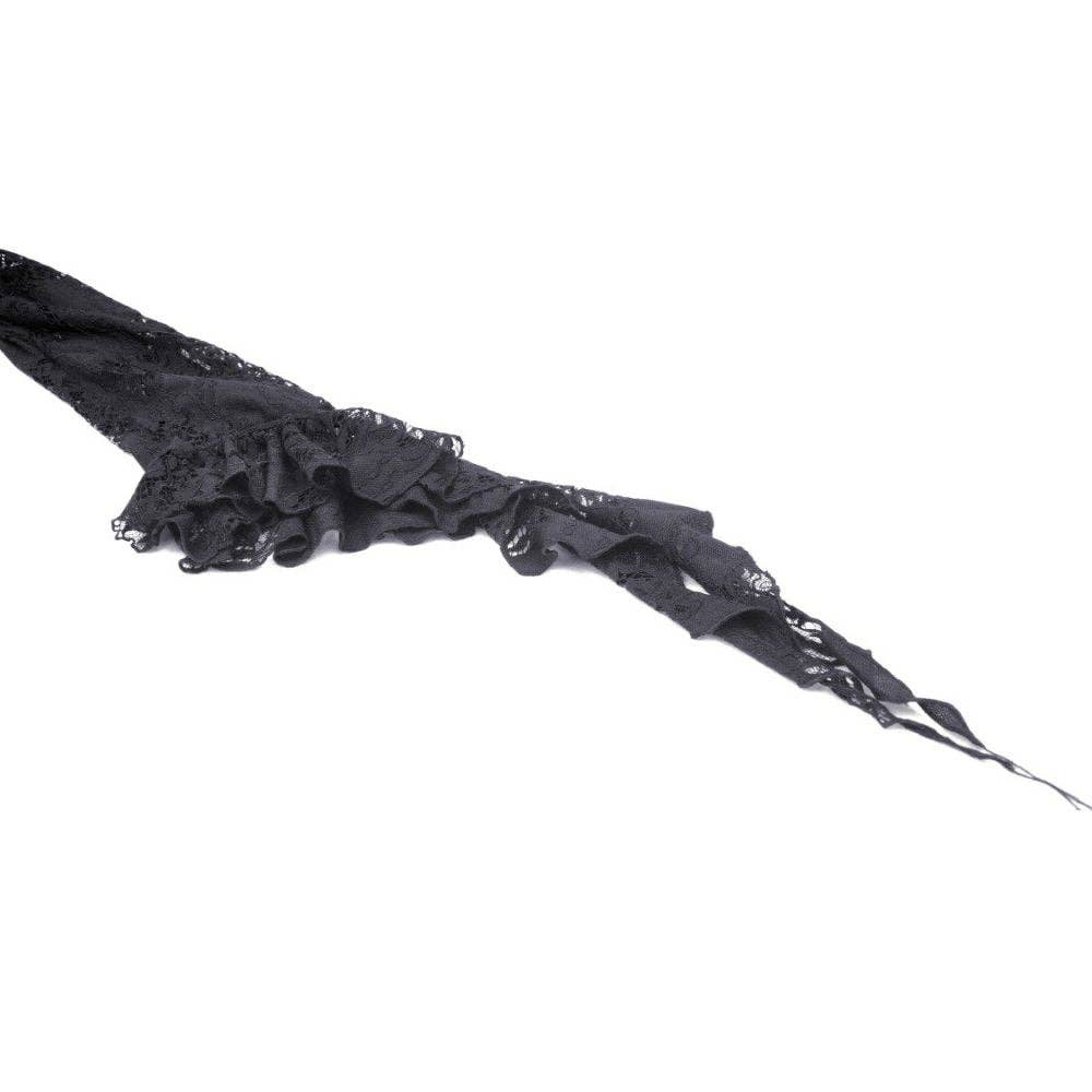 Necessary Evil (Kate's Clothing Ltd T/As) - Wholesale Coat - Women's - Dark In Love Livvy Lace Coat - Women's Gothic Jacket with Pointed Collar and Ruffles13