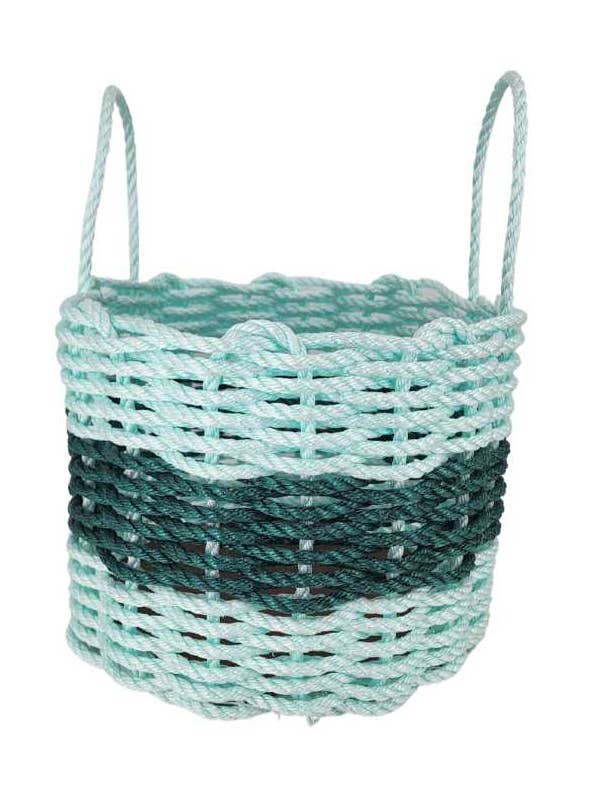 Groene touwmand met zeeschuim en Hunter voor wholesale door Little Salty Rope