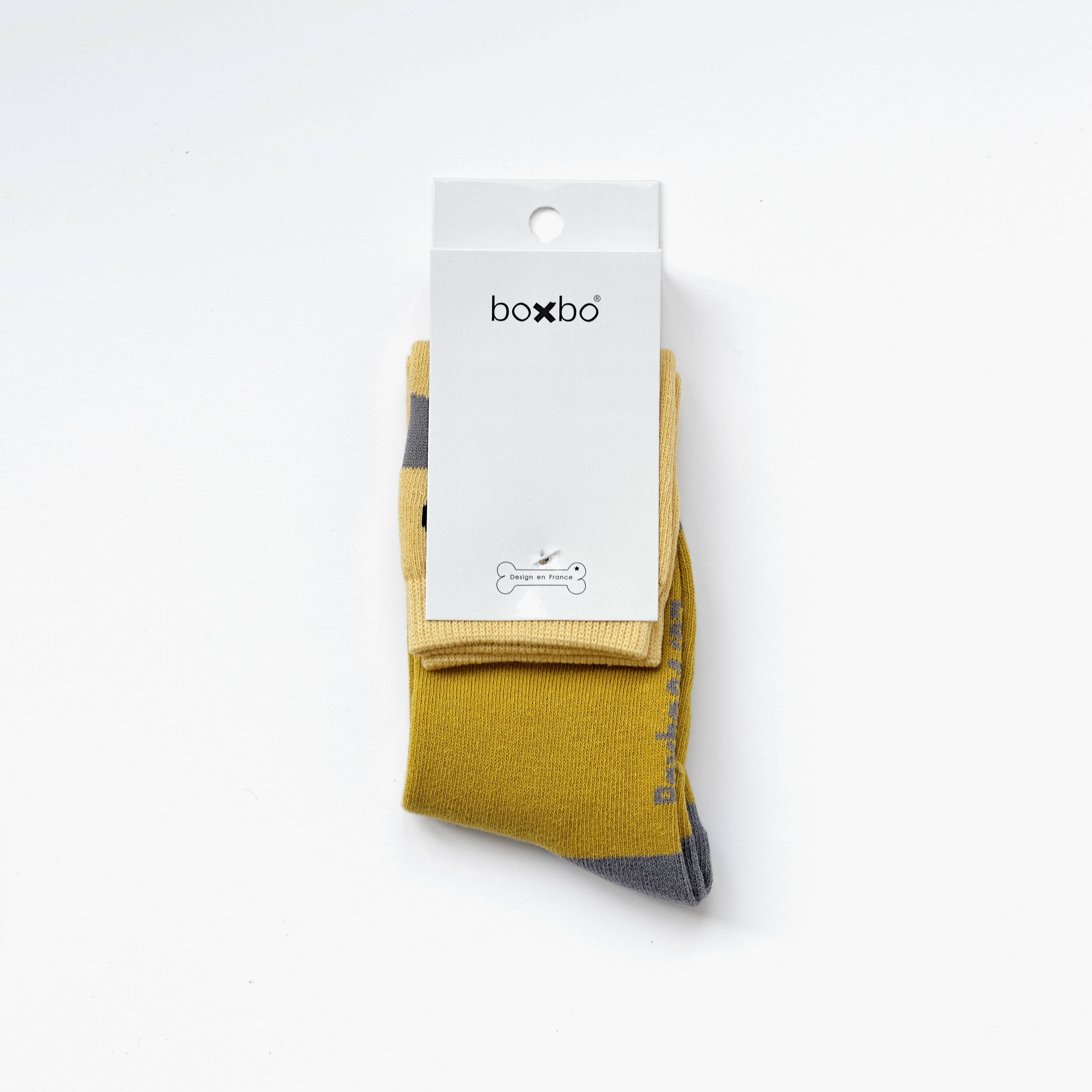 BOXBO - Wholesale Socks - Kids - Chaussettes hautes Wistiti Jaune1