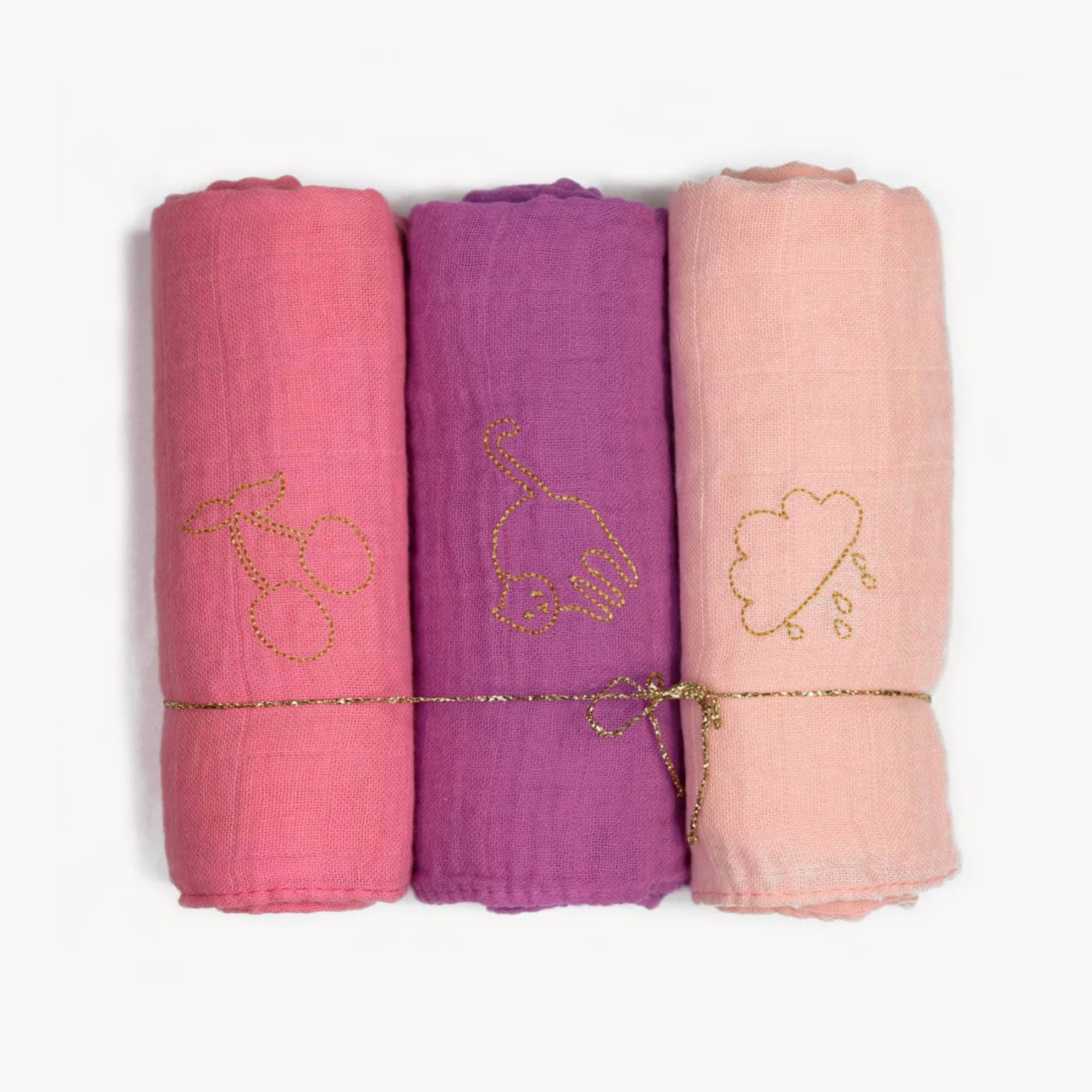 BARNABÉ AIME LE CAFÉ - Wholesale Inbakerdoek - Baby - Dubbelzijdige mousseline katoenen geborduurde babydoek7