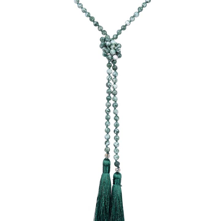 Ole - Wholesale Beaded/Pearl Necklace - Crystal Beads Silk Tassel Necklace