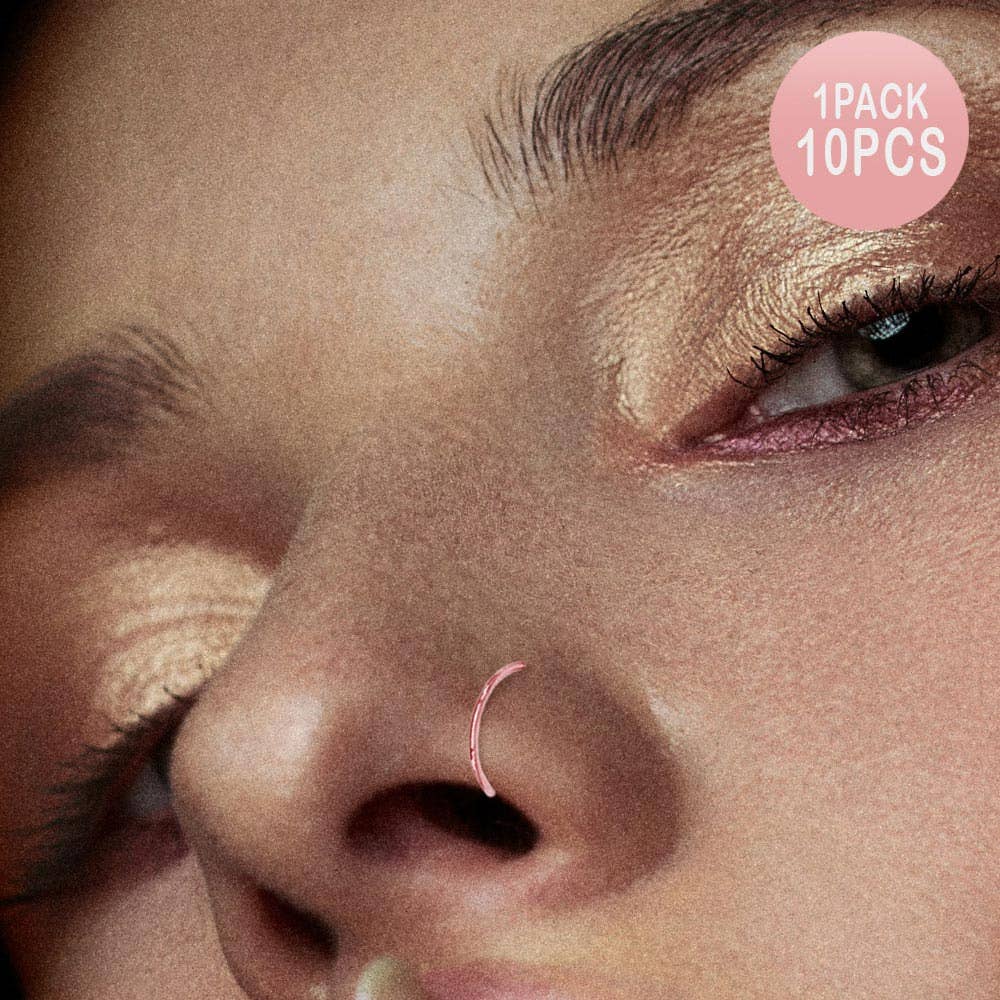 Sensibling Corp. – wholesale Nose ring – 10PCS - Thin Sterling Silver Nose Rings
1