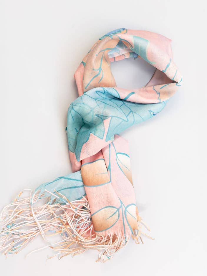 Butterfly Fringe Scarf | A04 for wholesale by Weavermill