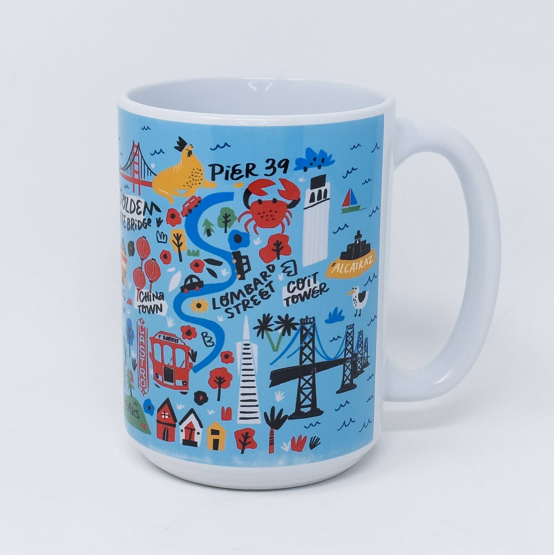 Local Notion - Wholesale Coffee Mug - SF Cartoon Map Mug2