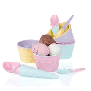 Vintage, Dining, 35 8piece Reusable Dessert Set Ice Cream Bowls Matching  Spoons